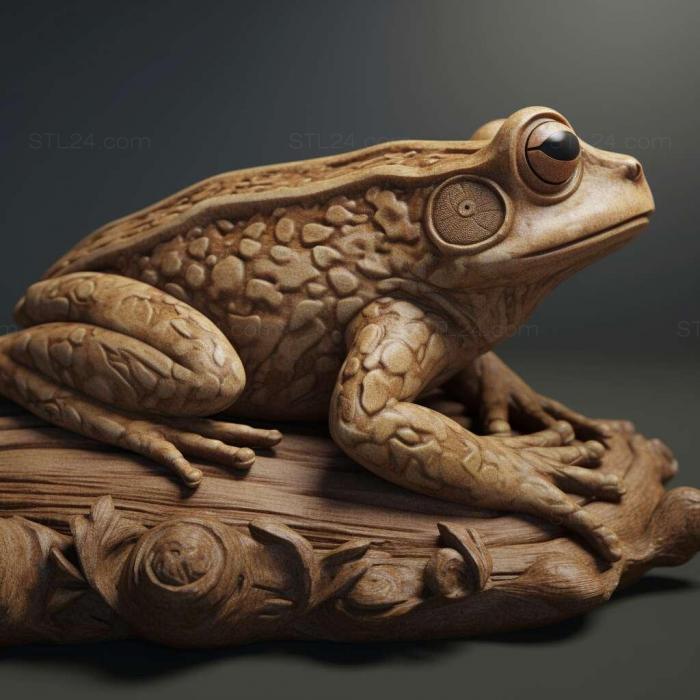 Nature and animals (frog 3d model 2, NATURE_7518) 3D models for cnc